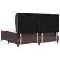 vidaXL Letto a molle con materasso marrone scuro, 200 x 200 cm in stoffa