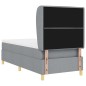vidaXL Letto a Molle con Materasso Grigio Chiaro 80x200 cm Tessuto