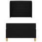 vidaXL Letto Box Spring con Materasso Nero 80x200 cm Tessuto vidaXL Letto Box Spring con Materasso Nero 80x200 cm Tessuto