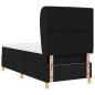 vidaXL Letto Box Spring con Materasso Nero 80x200 cm Tessuto vidaXL Letto Box Spring con Materasso Nero 80x200 cm Tessuto