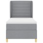 vidaXL Materasso Box Spring con Letto Grigio Chiaro 90x190 cm Tessuto vidaXL Materasso Box Spring con Letto Grigio Chiaro 90x190 cm Tessuto