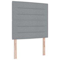 vidaXL Letto a Box con Materasso Grigio Chiaro, 100x200 cm in Tessuto