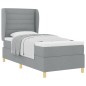 vidaXL Letto a Box con Materasso Grigio Chiaro, 100x200 cm in Tessuto vidaXL Letto a Box con Materasso Grigio Chiaro, 100x200 cm in Tessuto