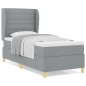 vidaXL Letto a Box con Materasso Grigio Chiaro, 100x200 cm in Tessuto vidaXL Letto a Box con Materasso Grigio Chiaro, 100x200 cm in Tessuto