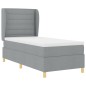 vidaXL Letto a Box con Materasso Grigio Chiaro, 100x200 cm in Tessuto vidaXL Letto a Box con Materasso Grigio Chiaro, 100x200 cm in Tessuto