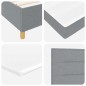 vidaXL Letto a Box con Materasso Grigio Chiaro, 100x200 cm in Tessuto vidaXL Letto a Box con Materasso Grigio Chiaro, 100x200 cm in Tessuto
