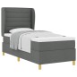 vidaXL Letto a Molle con Materasso Grigio Scuro 100x200 cm Tessuto