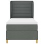 vidaXL Letto a Molle con Materasso Grigio Scuro 100x200 cm Tessuto
