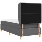 vidaXL Letto a Molle con Materasso Grigio Scuro 100x200 cm Tessuto