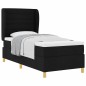 vidaXL Letto Box Spring con Materasso Nero 100x200 cm Tessuto vidaXL Letto Box Spring con Materasso Nero 100x200 cm Tessuto