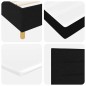 vidaXL Letto Box Spring con Materasso Nero 100x200 cm Tessuto vidaXL Letto Box Spring con Materasso Nero 100x200 cm Tessuto
