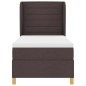 vidaXL Letto con Rete Spring e Materasso Marrone Scuro 100x200 cm Tessuto vidaXL Letto con Rete Spring e Materasso Marrone Scuro 100x200 cm Tessuto