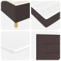 vidaXL Letto con Rete Spring e Materasso Marrone Scuro 100x200 cm Tessuto vidaXL Letto con Rete Spring e Materasso Marrone Scuro 100x200 cm Tessuto