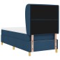 vidaXL Letto a Contenitore con Materasso Blu 100x200 cm Tessuto vidaXL Letto a Contenitore con Materasso Blu 100x200 cm Tessuto