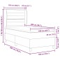 vidaXL Letto a Contenitore con Materasso Blu 100x200 cm Tessuto vidaXL Letto a Contenitore con Materasso Blu 100x200 cm Tessuto