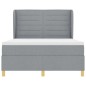 vidaXL Letto Box Spring con Materasso Grigio Chiaro 140x200 cm Tessuto vidaXL Letto Box Spring con Materasso Grigio Chiaro 140x200 cm Tessuto