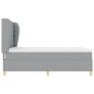 vidaXL Letto Box Spring con Materasso Grigio Chiaro 140x200 cm Tessuto vidaXL Letto Box Spring con Materasso Grigio Chiaro 140x200 cm Tessuto