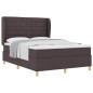 vidaXL Letto a Molle con Materasso Marrone Scuro 140x200 cm Tessuto vidaXL Letto a Molle con Materasso Marrone Scuro 140x200 cm Tessuto