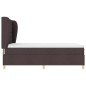 vidaXL Letto a Molle con Materasso Marrone Scuro 140x200 cm Tessuto vidaXL Letto a Molle con Materasso Marrone Scuro 140x200 cm Tessuto
