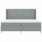 Letto con rete a doghe e materasso vidaXL - Grigio chiaro, 200x200 cm, Tessuto