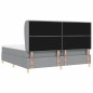 Letto con rete a doghe e materasso vidaXL - Grigio chiaro, 200x200 cm, Tessuto