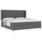 Letto Box Spring vidaXL con Materasso Grigio Scuro 200x200 cm Tessuto