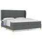 Letto Box Spring vidaXL con Materasso Grigio Scuro 200x200 cm Tessuto