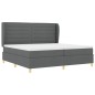 Letto Box Spring vidaXL con Materasso Grigio Scuro 200x200 cm Tessuto