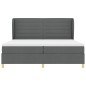 Letto Box Spring vidaXL con Materasso Grigio Scuro 200x200 cm Tessuto