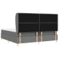 Letto Box Spring vidaXL con Materasso Grigio Scuro 200x200 cm Tessuto