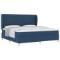 vidaXL Letto a box con materasso Blu 200x200 cm Tessuto