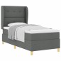 vidaXL Letto Box Spring con Materasso Grigio Scuro 90x200 cm Fabric vidaXL Letto Box Spring con Materasso Grigio Scuro 90x200 cm Fabric
