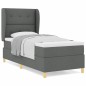 vidaXL Letto Box Spring con Materasso Grigio Scuro 90x200 cm Fabric vidaXL Letto Box Spring con Materasso Grigio Scuro 90x200 cm Fabric