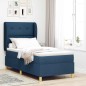 Letto a Molle con Materasso vidaXL Blu 90x200 cm Tessuto Letto a Molle con Materasso vidaXL Blu 90x200 cm Tessuto