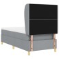 vidaXL Letto a Molle con Materasso Grigio Chiaro 100x200 cm Tessuto