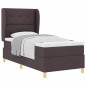 vidaXL Letto Box Spring con Materasso Marrone Scuro 100x200 cm Tessuto vidaXL Letto Box Spring con Materasso Marrone Scuro 100x200 cm Tessuto
