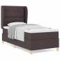 vidaXL Letto Box Spring con Materasso Marrone Scuro 100x200 cm Tessuto vidaXL Letto Box Spring con Materasso Marrone Scuro 100x200 cm Tessuto