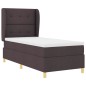 vidaXL Letto Box Spring con Materasso Marrone Scuro 100x200 cm Tessuto vidaXL Letto Box Spring con Materasso Marrone Scuro 100x200 cm Tessuto
