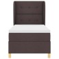 vidaXL Letto Box Spring con Materasso Marrone Scuro 100x200 cm Tessuto vidaXL Letto Box Spring con Materasso Marrone Scuro 100x200 cm Tessuto