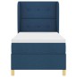 vidaXL Letto con Box Spring e Materasso Blu 100x200 cm Tessuto