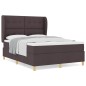 vidaXL Letto a contenitore con materasso Marrone Scuro 140x190 cm Tessuto