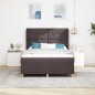 vidaXL Letto a contenitore con materasso Marrone Scuro 140x190 cm Tessuto