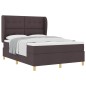 vidaXL Letto a Box con Materasso Marrone Scuro 140x200 cm Tessuto vidaXL Letto a Box con Materasso Marrone Scuro 140x200 cm Tessuto