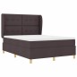 vidaXL Letto a Box con Materasso Marrone Scuro 140x200 cm Tessuto vidaXL Letto a Box con Materasso Marrone Scuro 140x200 cm Tessuto