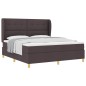 vidaXL Letto con rete a molle e materasso Marrone Scuro 180x200 cm Tessuto
