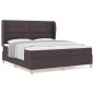 vidaXL Letto con rete a molle e materasso Marrone Scuro 180x200 cm Tessuto