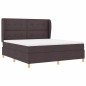 vidaXL Letto con rete a molle e materasso Marrone Scuro 180x200 cm Tessuto