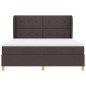 vidaXL Letto con rete a molle e materasso Marrone Scuro 180x200 cm Tessuto