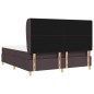 vidaXL Letto con rete a molle e materasso Marrone Scuro 180x200 cm Tessuto