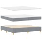 vidaXL Box Spring Bed con Materasso in Grigio Chiaro, 200x200 cm, Tessuto vidaXL Box Spring Bed con Materasso in Grigio Chiaro, 200x200 cm, Tessuto